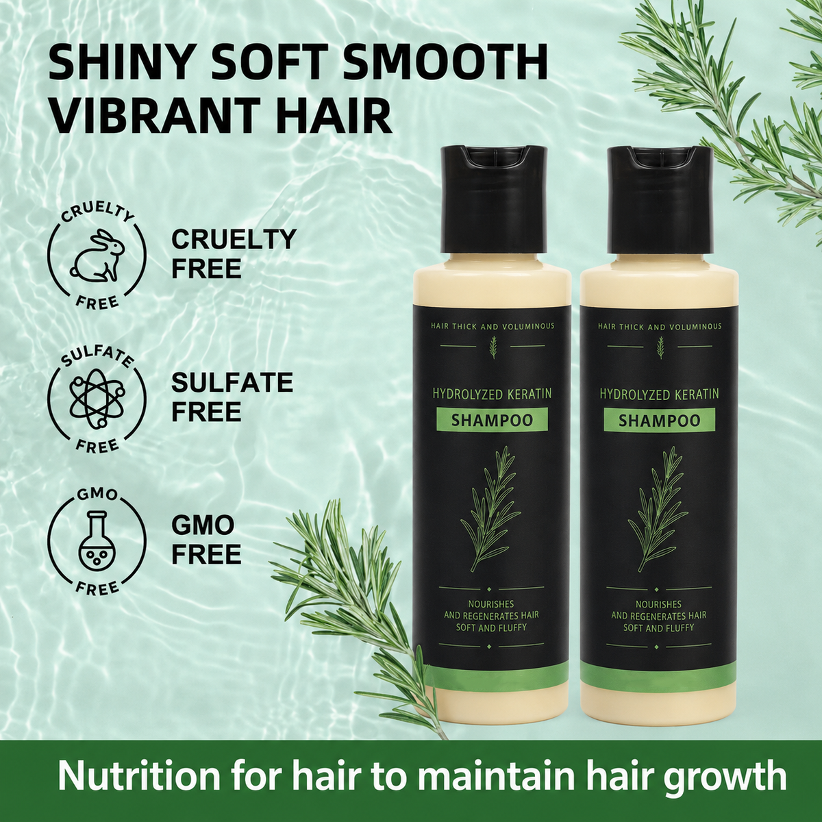 🔥Last Day Sale - 50% OFF, Rosemary Keratin Volumizing Shampoo