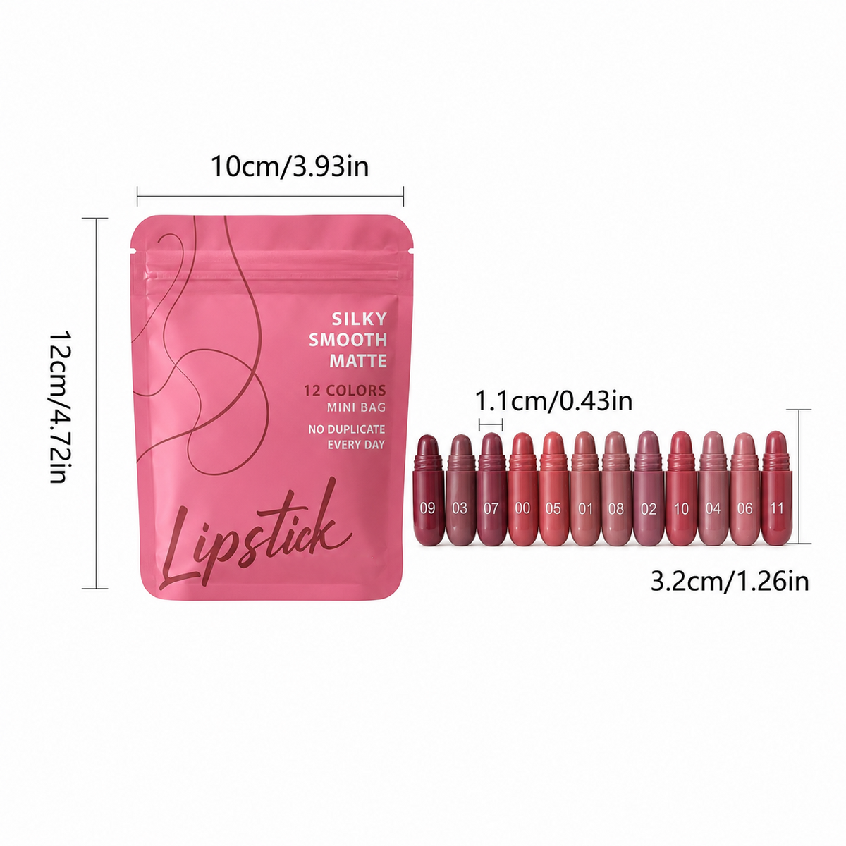 💄BUY 1 GET 1 FREE(24 pcs)! 12-color capsule set mini Longlasting Matte lipstick✨