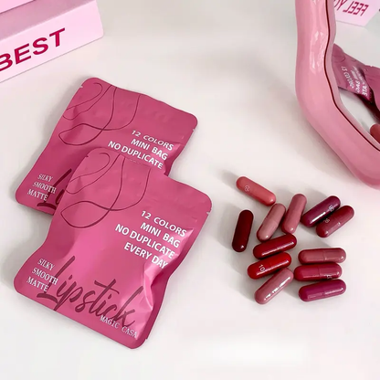 💄BUY 1 GET 1 FREE(24 pcs)! 12-color capsule set mini Longlasting Matte lipstick✨