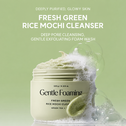 Fresh Green Rice Mochi Cleanser, 4.23oz -Gentle Foaming Facial Cleansing