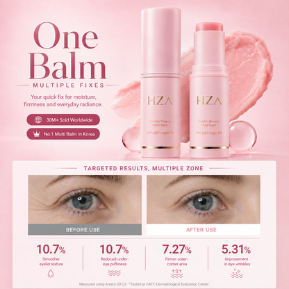 HAZ Wrinkle Bounce All-in-One Hydrating Multi-Balm for Face, Lips, Eyes and Neck