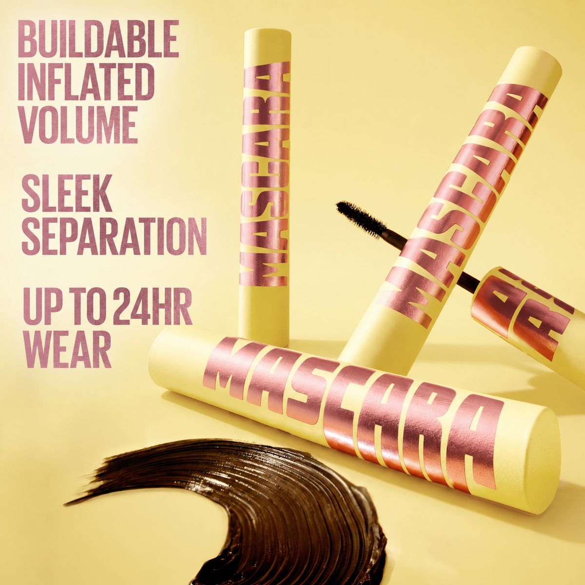 High-Intensity Volumizing Washable Mascara - Very Black
