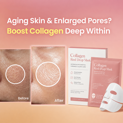 🔥3–4 hours of care - Collagen Real Deep Mask (4 Masks per Pack)