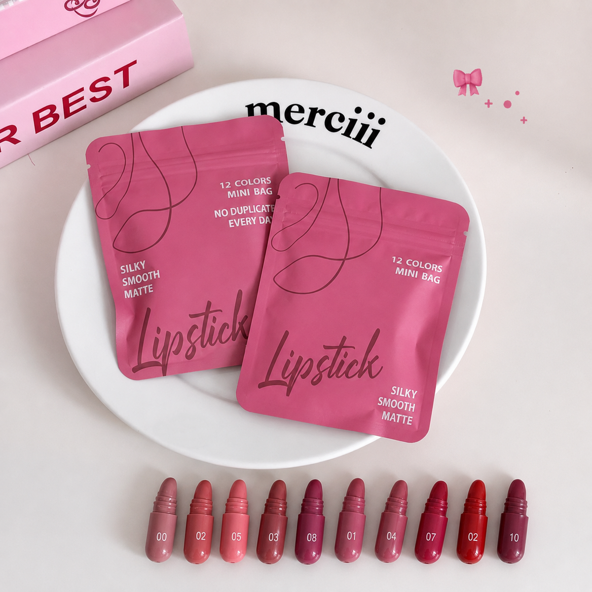 💄BUY 1 GET 1 FREE(24 pcs)! 12-color capsule set mini Longlasting Matte lipstick✨