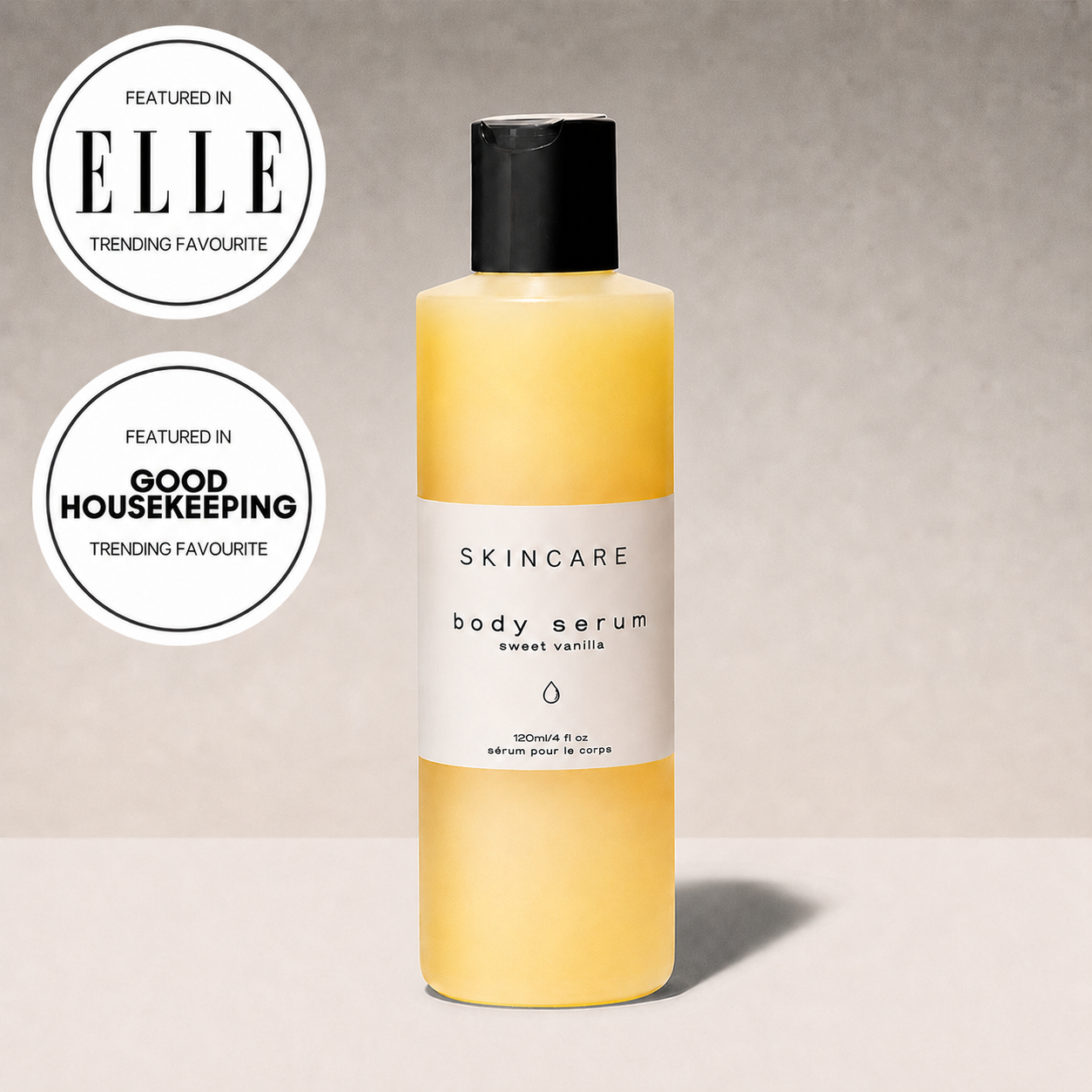 Skincare body serum sweet vanilla