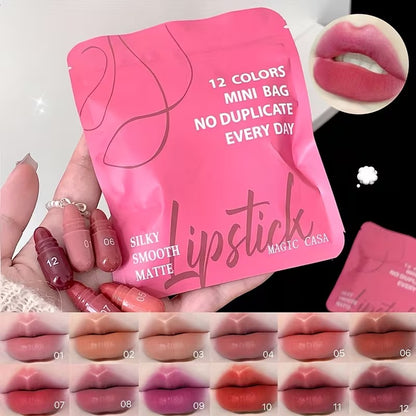 💄BUY 1 GET 1 FREE(24 pcs)! 12-color capsule set mini Longlasting Matte lipstick✨