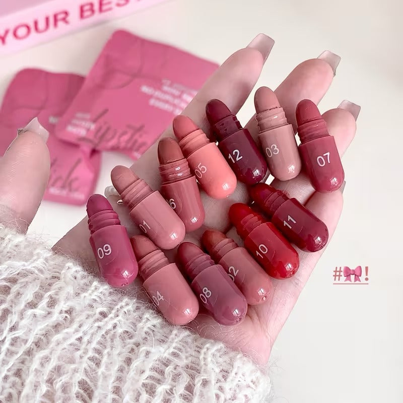 💄BUY 1 GET 1 FREE(24 pcs)! 12-color capsule set mini Longlasting Matte lipstick✨