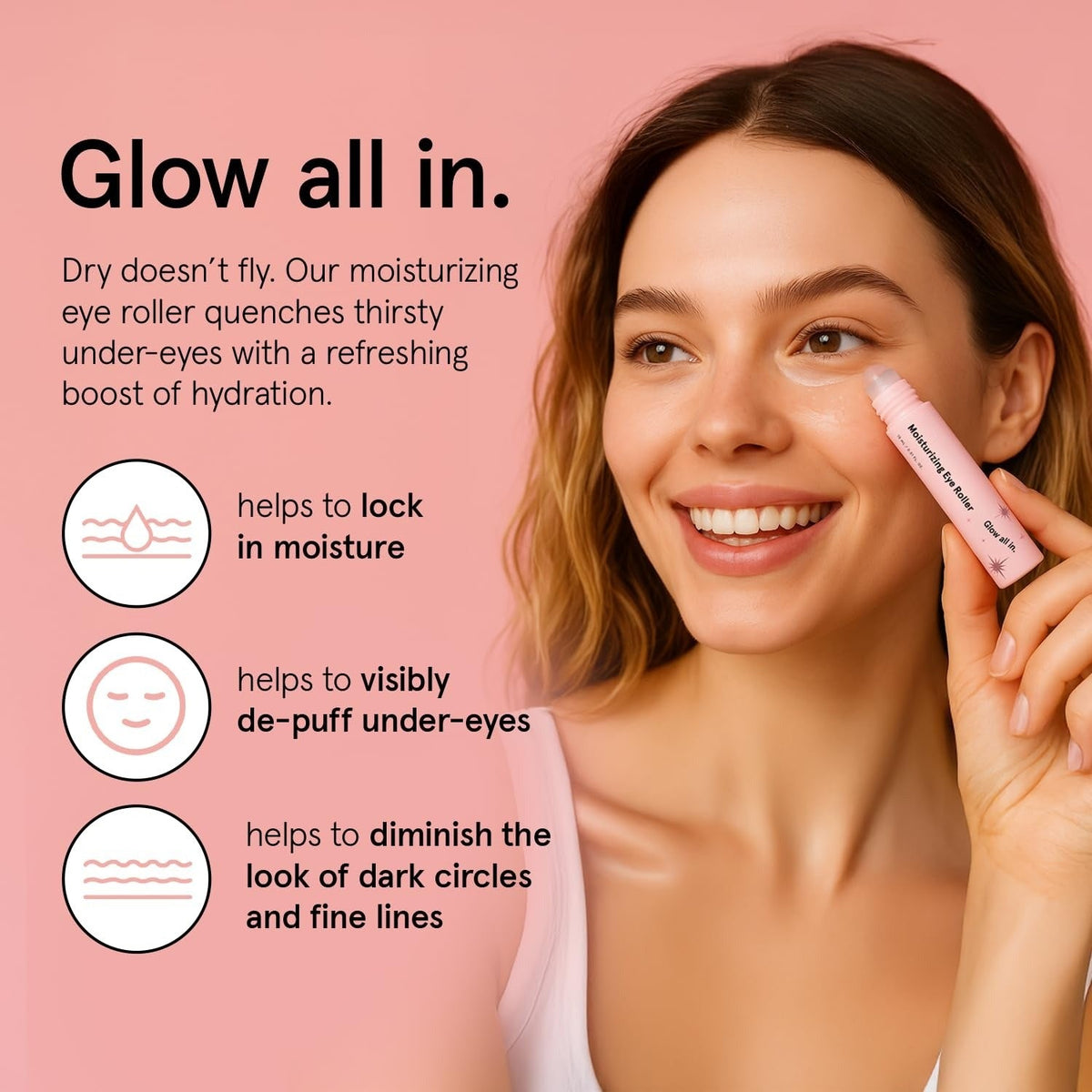Under Eye Brightener with Rose Quartz Rollerball
