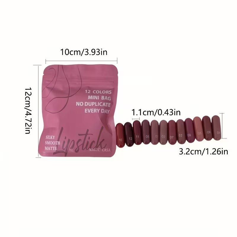 💄BUY 1 GET 1 FREE(24 pcs)! 12-color capsule set mini Longlasting Matte lipstick✨