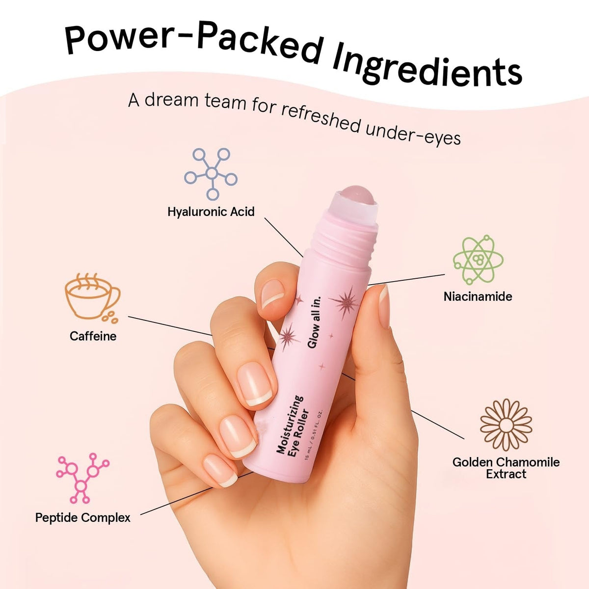 Under Eye Brightener with Rose Quartz Rollerball
