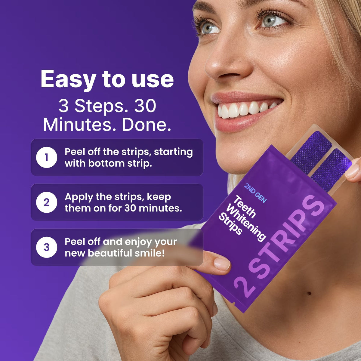 Purple Teeth Whitening Strips